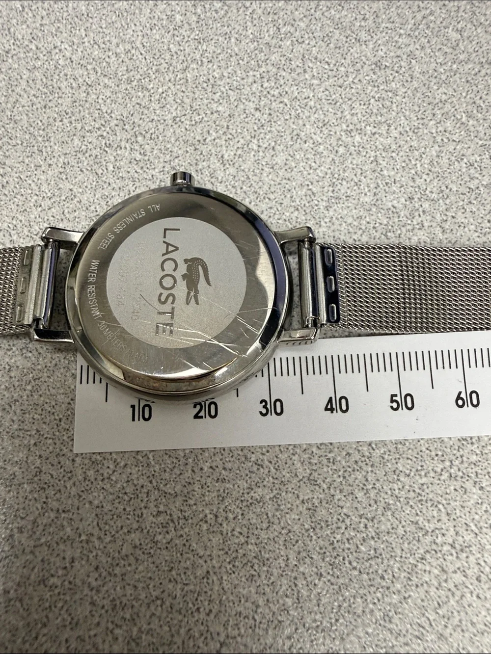 Lacoste Silver Stainless Steel Mesh Strap Watch